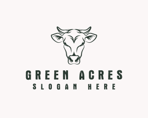 Rancher - Cow Farm Livestock logo design