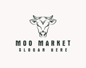 Cow Farm Livestock logo design