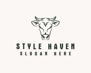 Meat Alternative - Cow Farm Livestock logo design