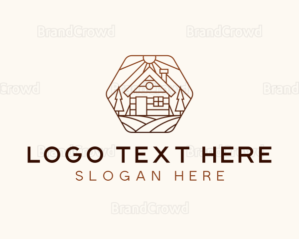 Lodge Cabin House Logo