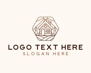 Cabin - Lodge Cabin House logo design