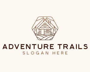 Lodge Cabin House logo design