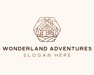 Lodge Cabin House logo design