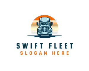 Logistic Truck Shipping logo design