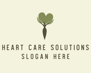 Heart Plant Woman logo design