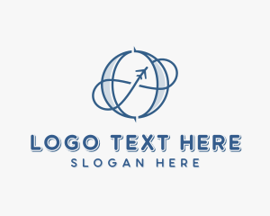 Logistics - Plane Aviation Courier logo design