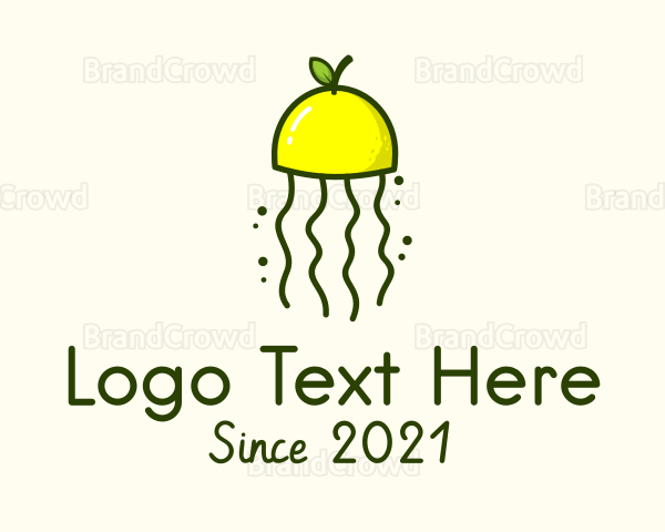 Lemon Citrus Jellyfish Logo