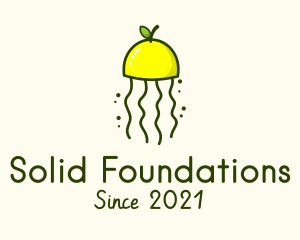 Juice Stand - Lemon Citrus Jellyfish logo design