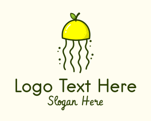 Lemon Citrus Jellyfish Logo