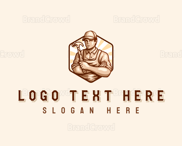 Handyman Carpentry Construction Logo