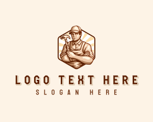 Hammer - Handyman Carpentry Construction logo design