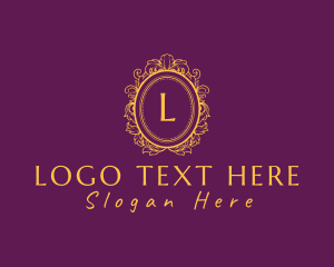 Antique - Ornate Frame Luxury Mirror logo design