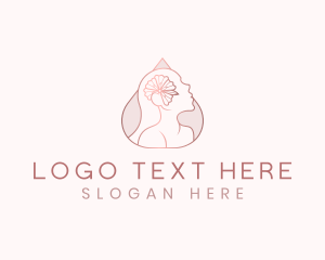 Dermatology - Beauty Floral Woman logo design