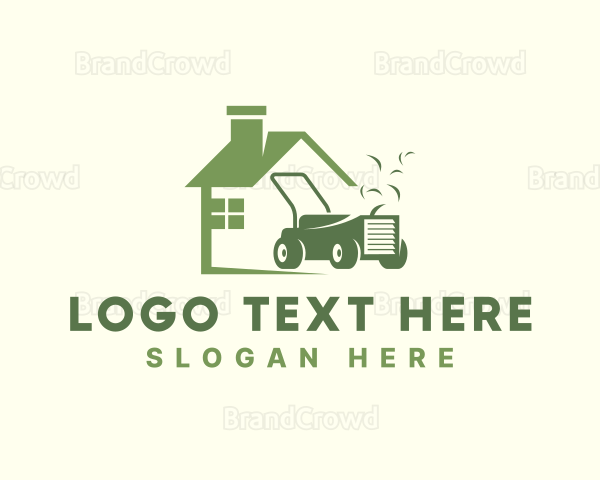 Garden Maintenance Lawn Mower Logo