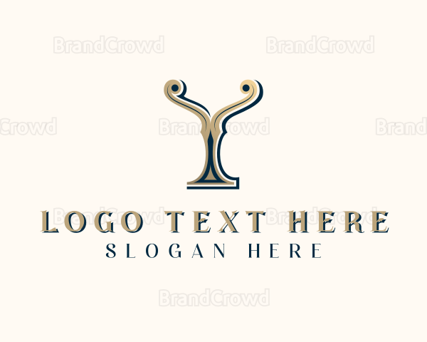 Fancy Interior Design Decor Logo