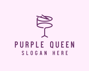 Simple Purple Drum logo design