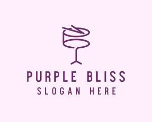 Simple Purple Drum logo design