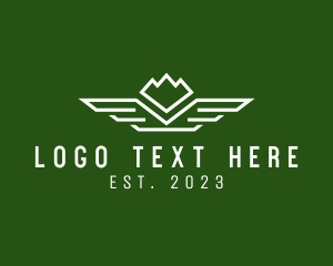 Outdoor Gear - Winged Outdoor Mountain logo design