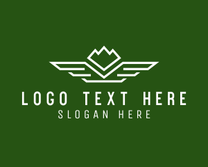 Winged Outdoor Mountain  Logo