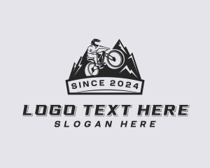 Mountain Biking - Mountain Biking Adventure logo design