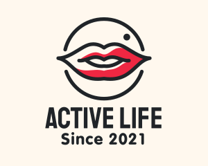Aesthetician Lips Makeup logo design