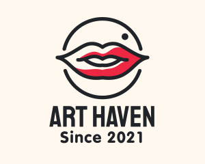 Aesthetician Lips Makeup logo design