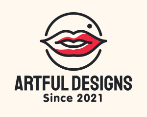 Aesthetician Lips Makeup logo design