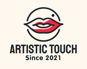 Aesthetician Lips Makeup logo design