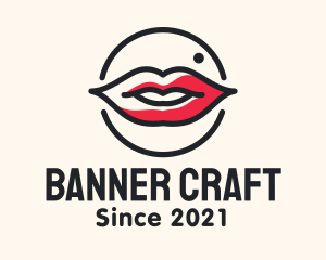 Aesthetician Lips Makeup logo design