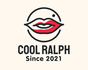 Aesthetician Lips Makeup logo design