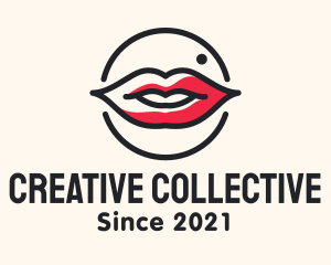 Aesthetician Lips Makeup logo design