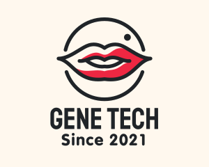 Aesthetician Lips Makeup logo design