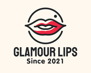 Aesthetician Lips Makeup logo design