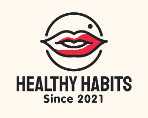 Aesthetician Lips Makeup logo design