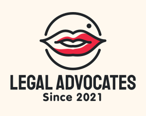 Aesthetician Lips Makeup logo design