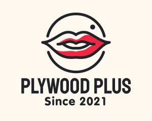 Aesthetician Lips Makeup logo design