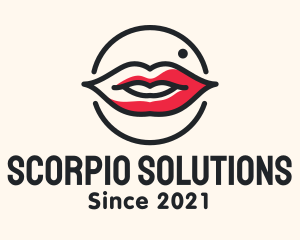 Aesthetician Lips Makeup logo design