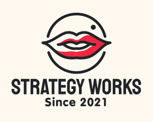 Aesthetician Lips Makeup logo design