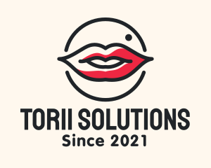 Aesthetician Lips Makeup logo design