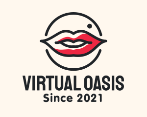 Aesthetician Lips Makeup logo design