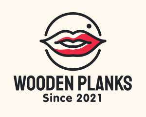 Aesthetician Lips Makeup logo design