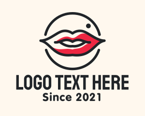 Makeup Artist - Aesthetician Lips Makeup logo design