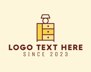 Furniture - Lamp Sidetable Cabinet logo design