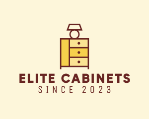 Cabinet - Lamp Sidetable Cabinet logo design