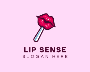 Seductive Lips Candy logo design