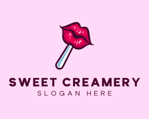 Seductive Lips Candy logo design