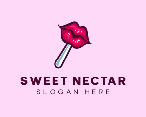 Seductive Lips Candy logo design