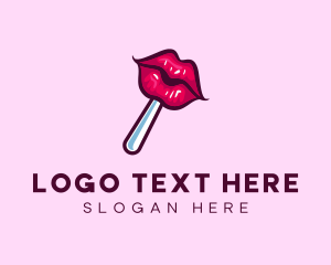Lollipop - Seductive Lips Candy logo design