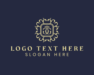Leaf - Royal Crown Letter GG logo design