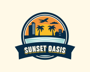 Sunset Traveling Vacation logo design